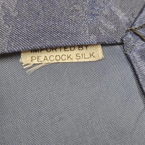 Retro Dimoda Hand Made Imported Peacock 100% Silk Tie clarinet Instrument Italy - Picture 5 of 5